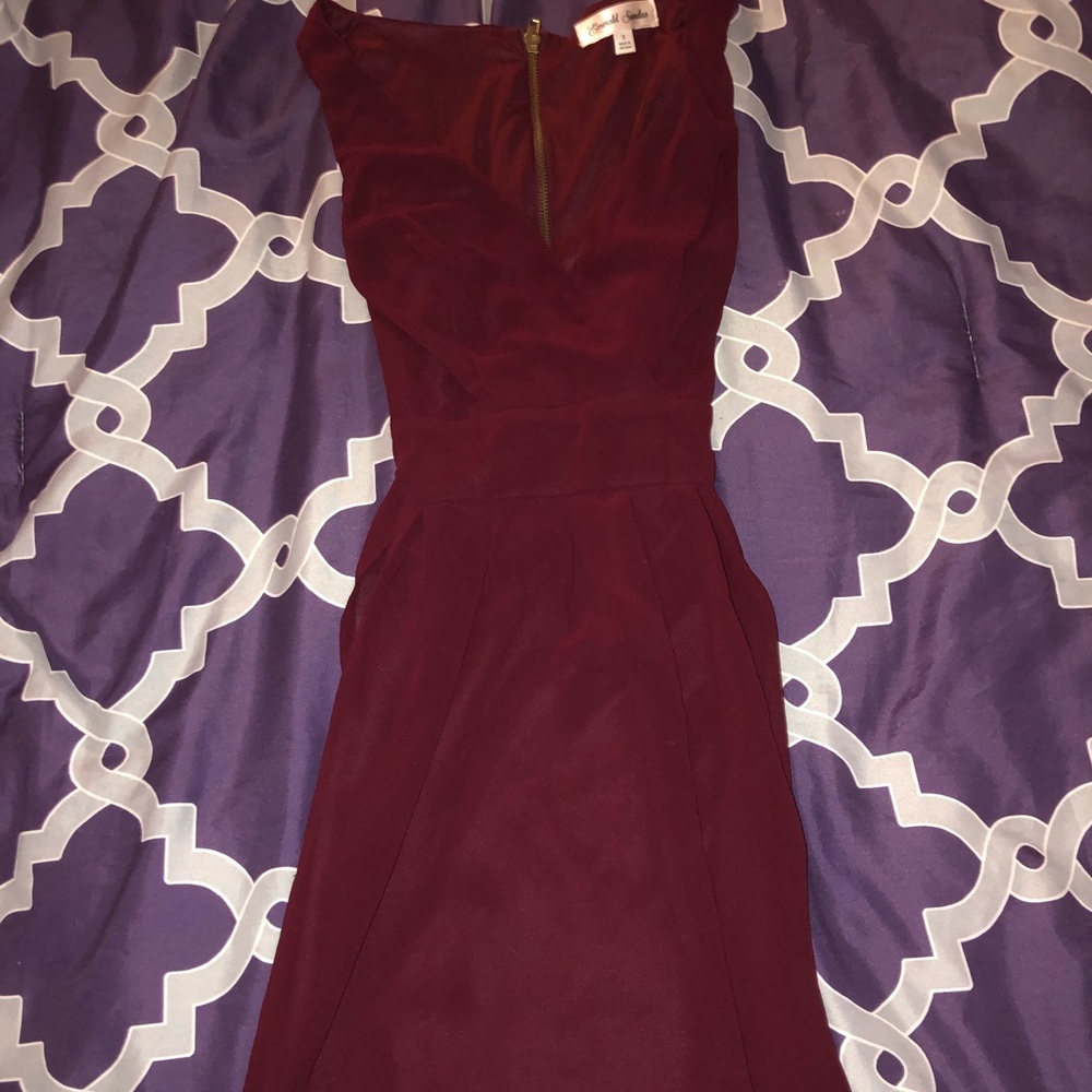 Burgundy dress